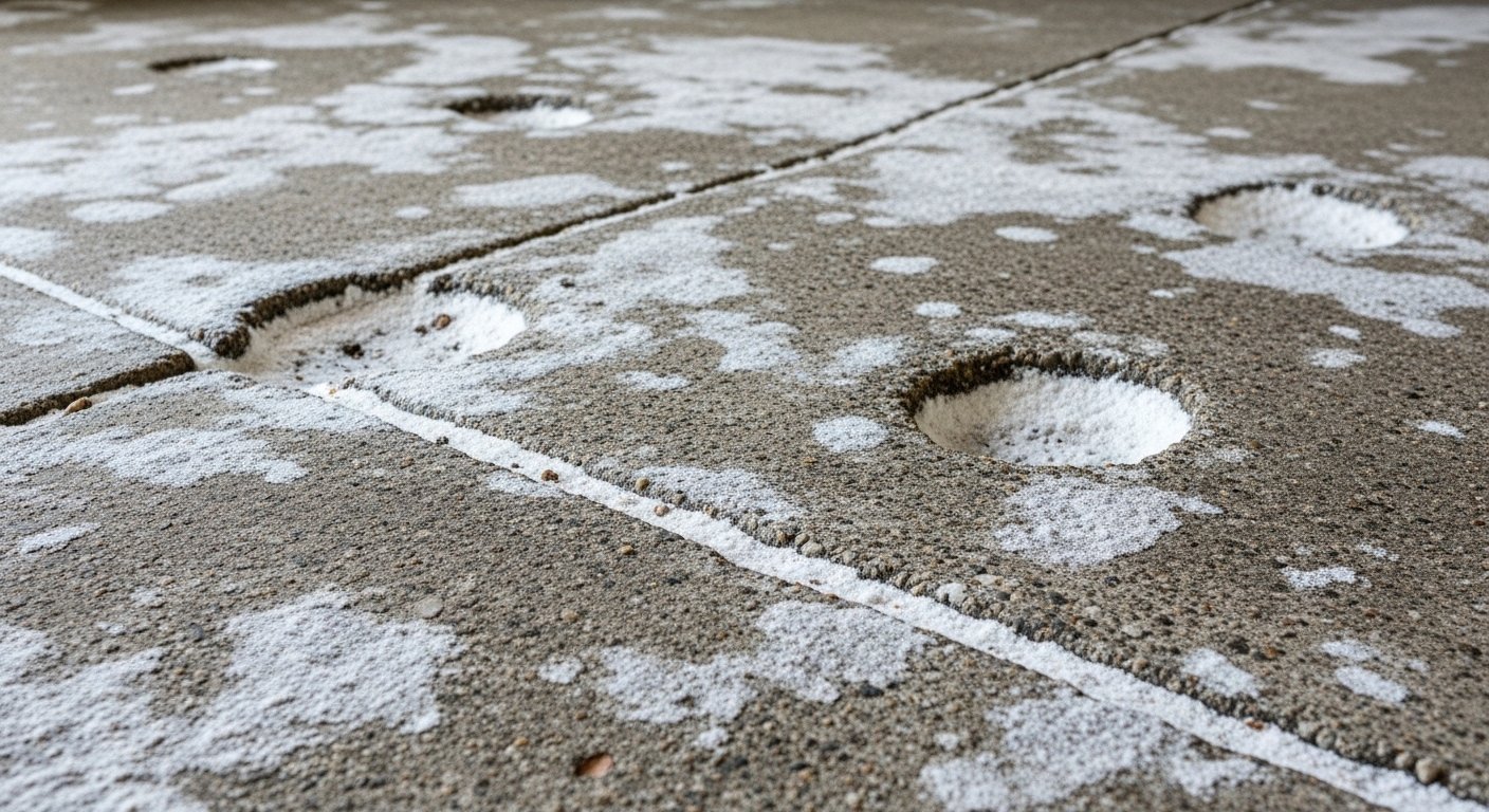 garage floor salt damage 1