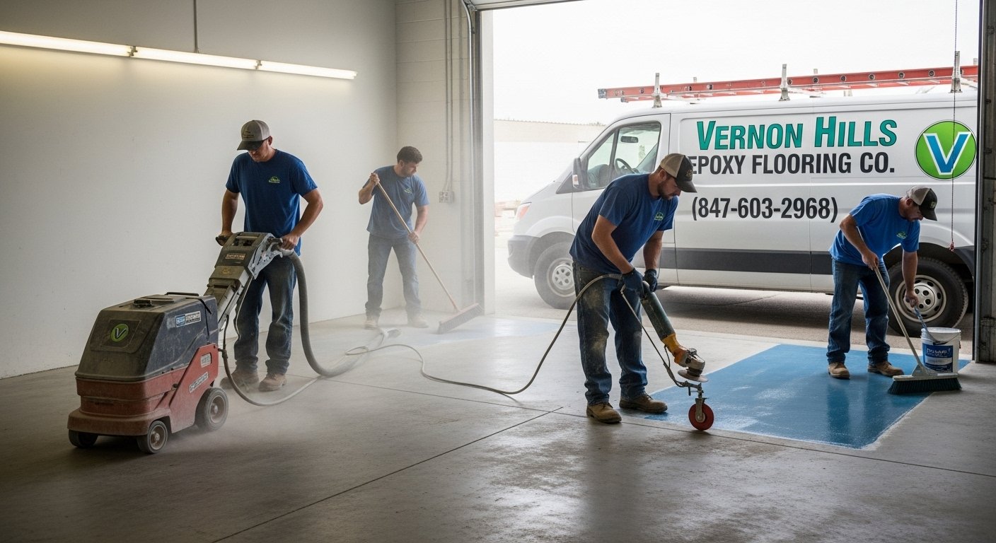 installers preparing concrete 2