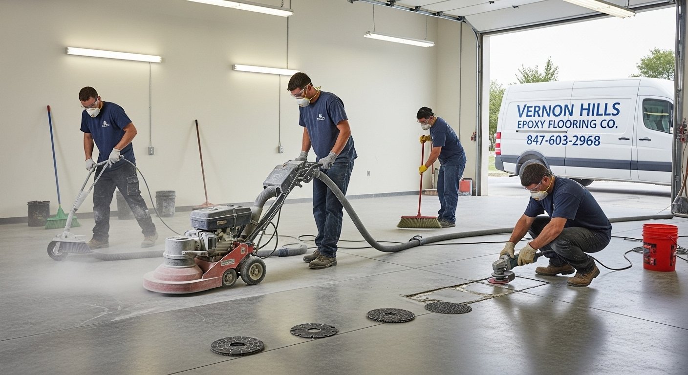 installers preparing concrete 6