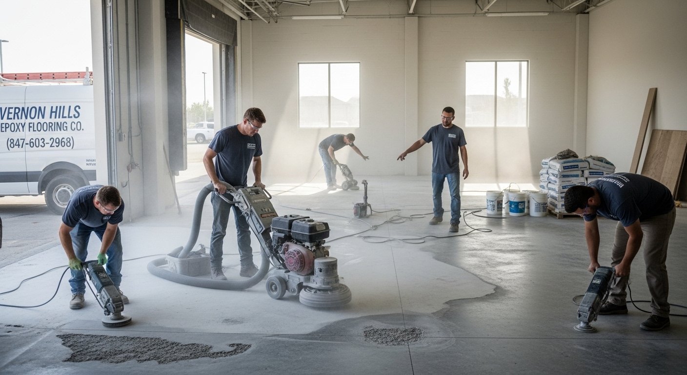 installers preparing concrete 7